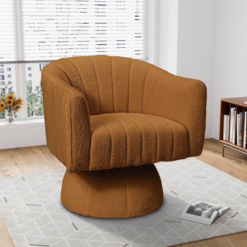 Ouyessir Oversized Modern Upholstered Barrel Chairs