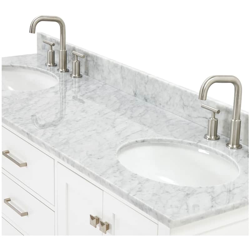 Ariel A067DCW2OVO Cambridge 67" Free Standing Double Oval Basin Vanity