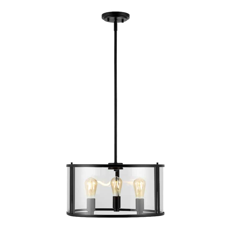 SAFAVIEH Lighting Manlen 3-light LED Adjustable Pendant - 18"W x 18"D x 48"H