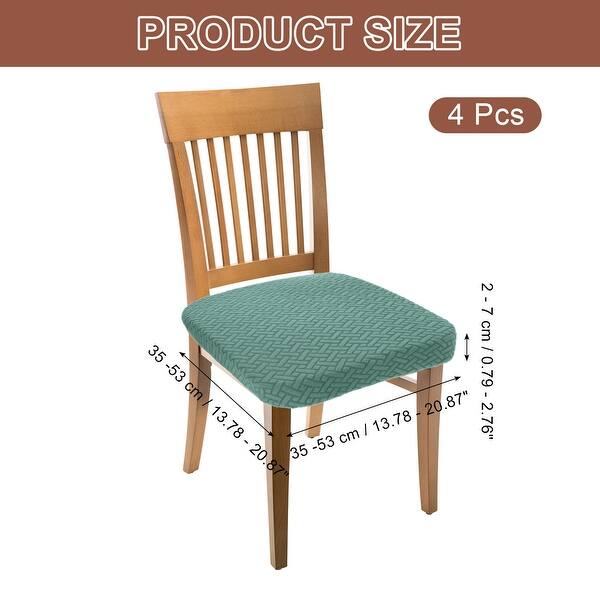 dimension image slide 1 of 9, Chair Seat Covers, Chair Cushion Slipcovers, Waterproof Seat Protector for Dining Room, Kitchen - 4Pcs