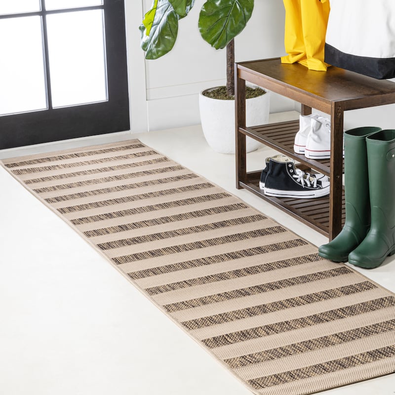 JONATHAN Y Tavira Wide Stripe Indoor/Outdoor Area Rug