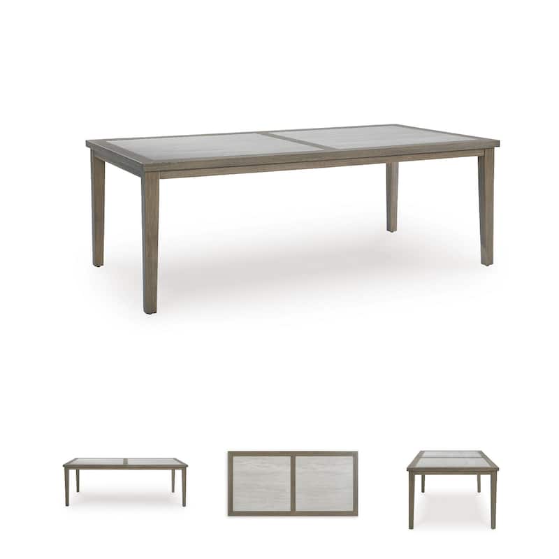 Signature Design by Ashley Rainier Ranch Brown/Beige Outdoor Dining Table - 42" W x 84" D x 29.5" H