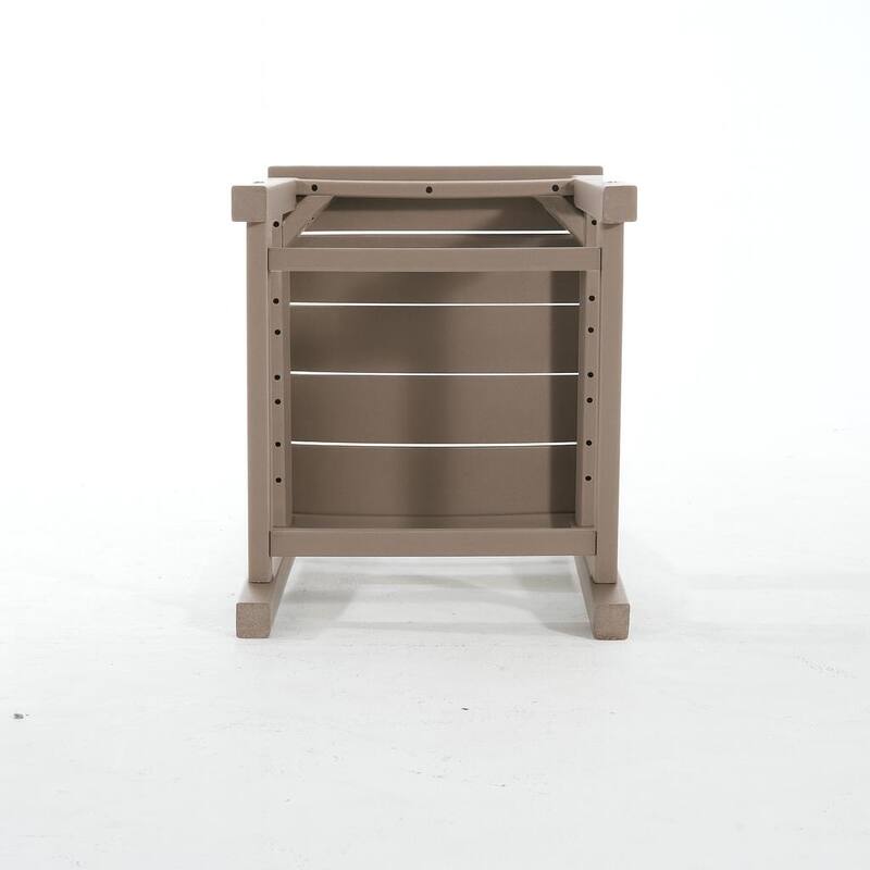 Armless Outdoor Chairs - HDPE Material Set of 2, Weather Resistant