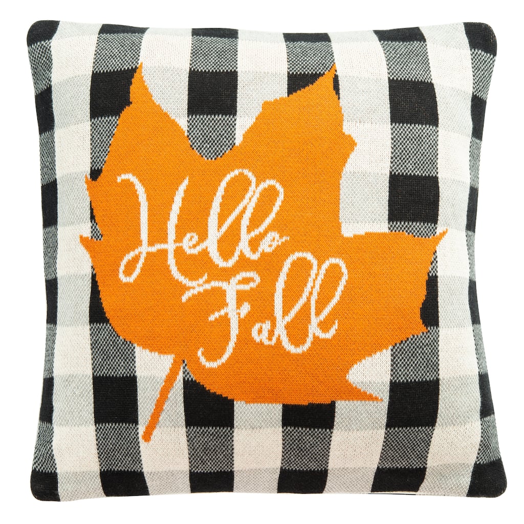 SAFAVIEH Hello Leaf 18-inch Square Decorative Accent Throw Pillow