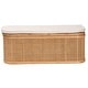 preview thumbnail 4 of 10, Ishana Bohemian Natural Rattan Storage Bench