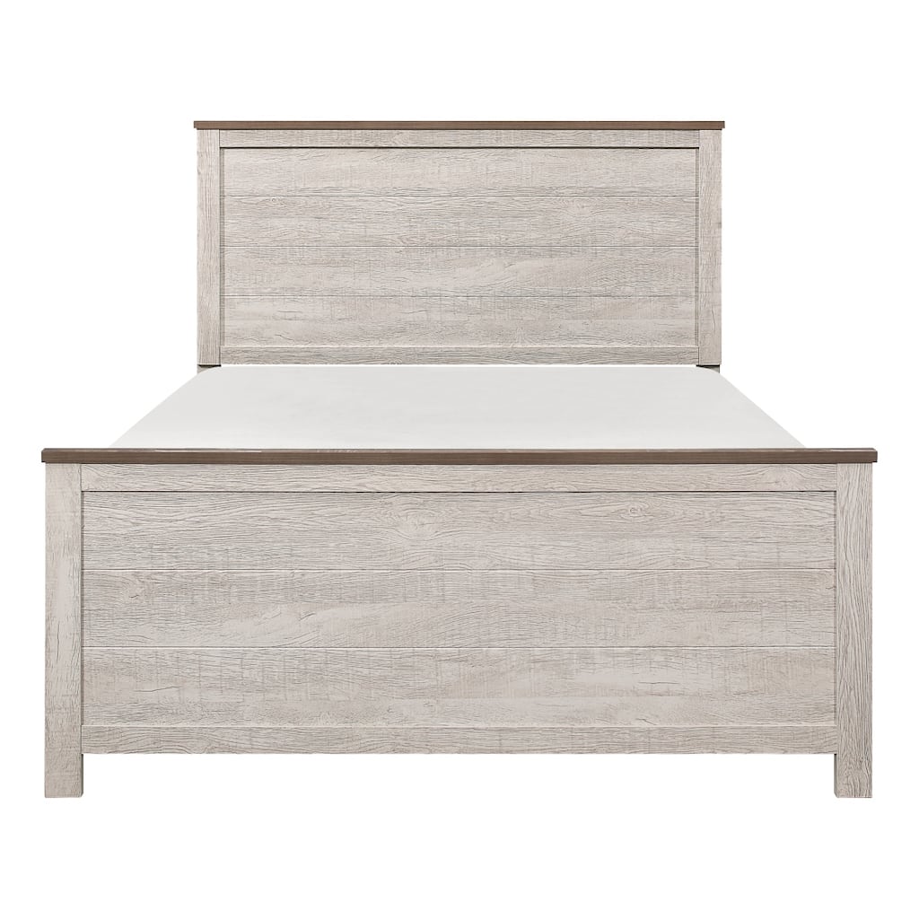Jillene Antique White Panel Bed