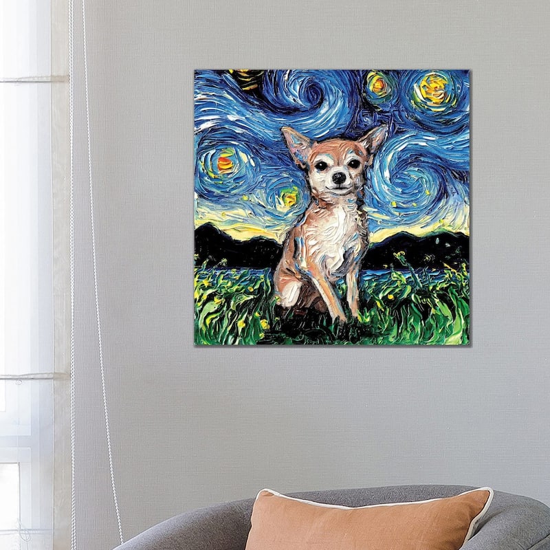 iCanvas "Chihuahua Night" by Aja Trier Canvas Print - 26x26x1.5