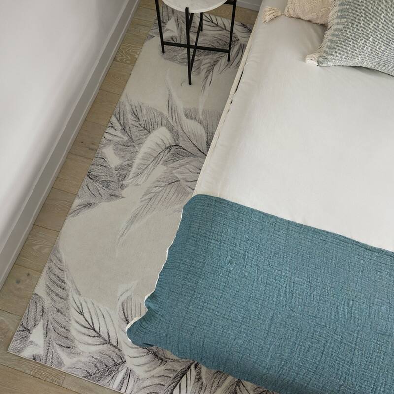 Tempaper & Co.® Pastel Tropical Indoor/Outdoor Performance Rug Bed