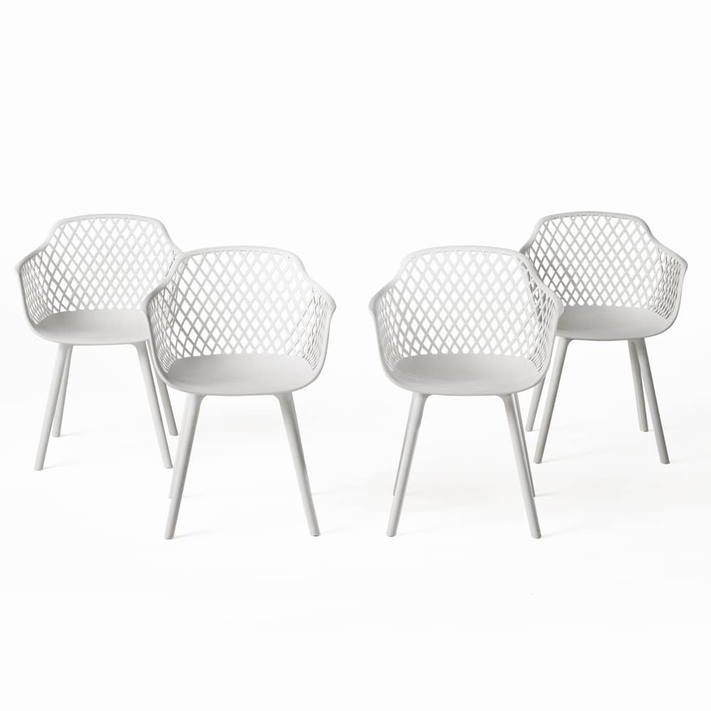 Poppy Outdoor Modern Dining Chair (Set of 4) by Christopher Knight Home