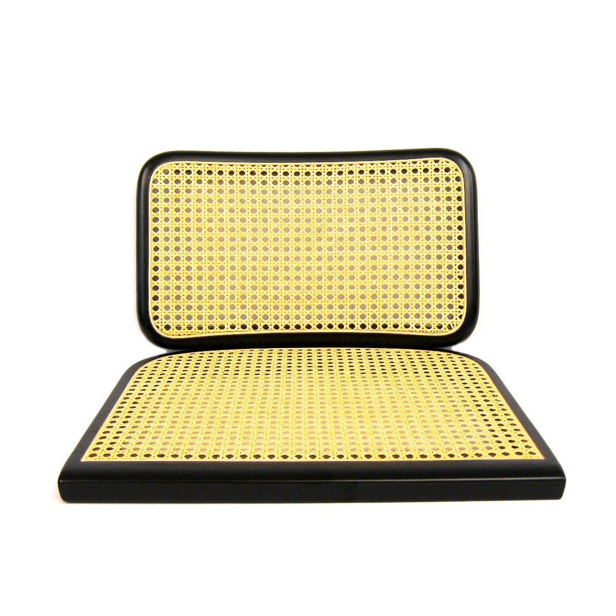 Breuer Cesca Chair Replacement Cane Seat & Back in Black (NO Holes)