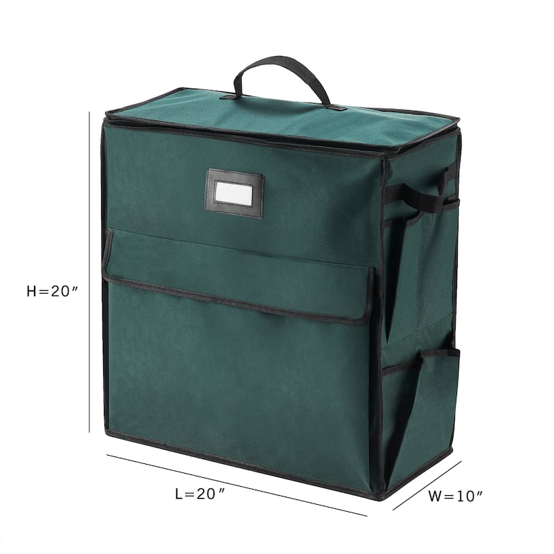 Elf Stor Gift Bag Organizer 21X10.5X20.5 Heavy Duty Canvas Holiday Storage - 21 x 10.5 x 20.5 inches