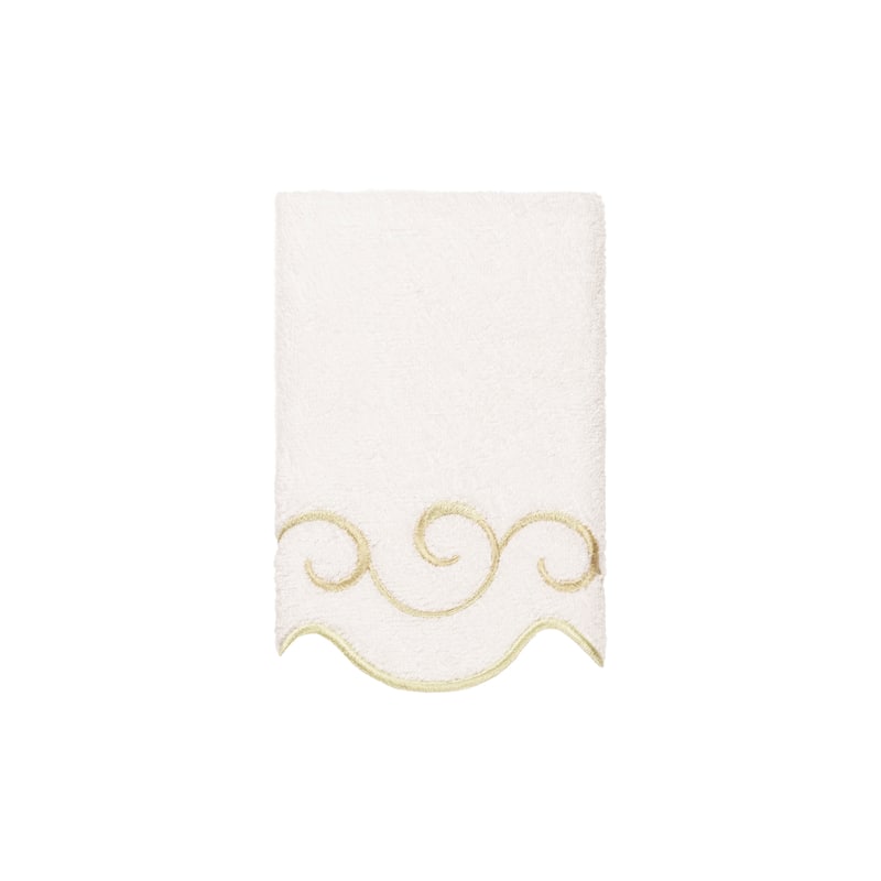 Authentic Hotel and Spa 100% Turkish Cotton SIMPLICITY Scallop Embellished Towel Collection