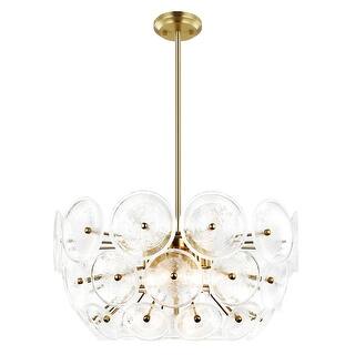 Light Society Chambery 6-Light Chandelier - Brushed Brass/Clear