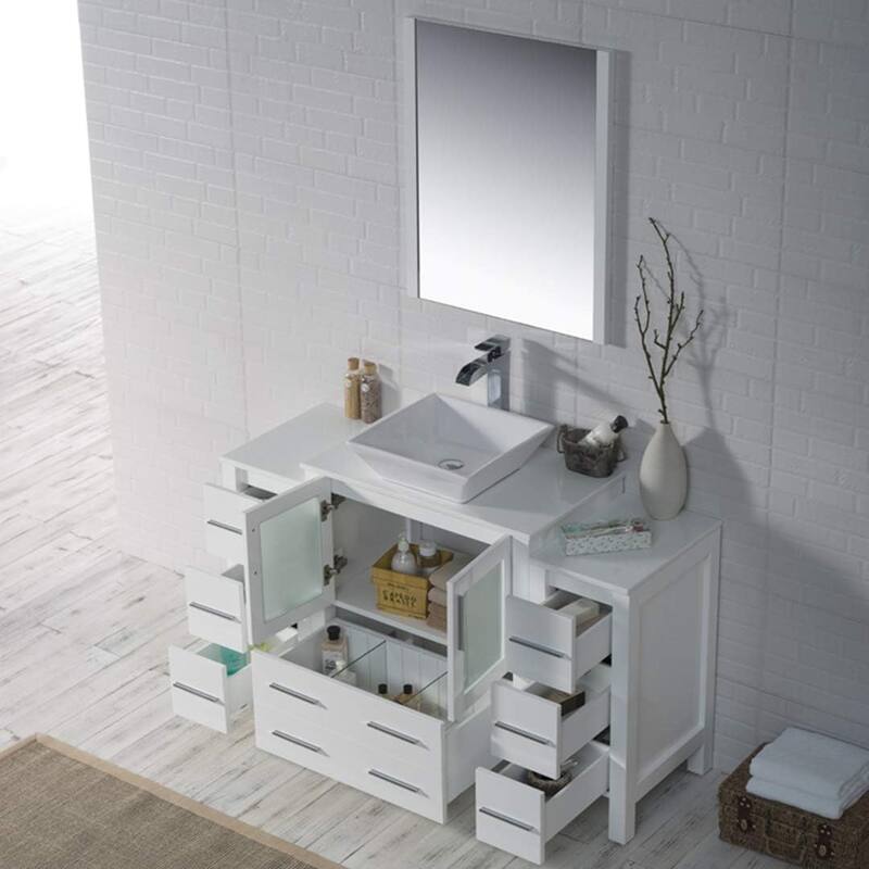 Blossom Sydney 54" Bathroom Vanity with Double Side Cabinets & Mirror