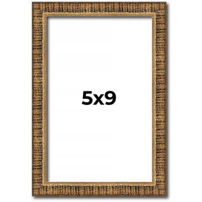 5x9 Frame Gold Solid Wood Picture Frame - Complete Modern Photo Frame