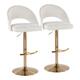 Option Cream Fabric/Gold Finish