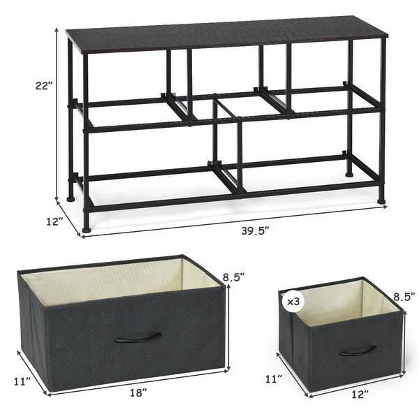 5 Drawers Dorm Room Fabric Dresser Storage Display Organizer Dark Coffee 39 5 X 12 X 22 L X W X H On Sale Overstock 30089911