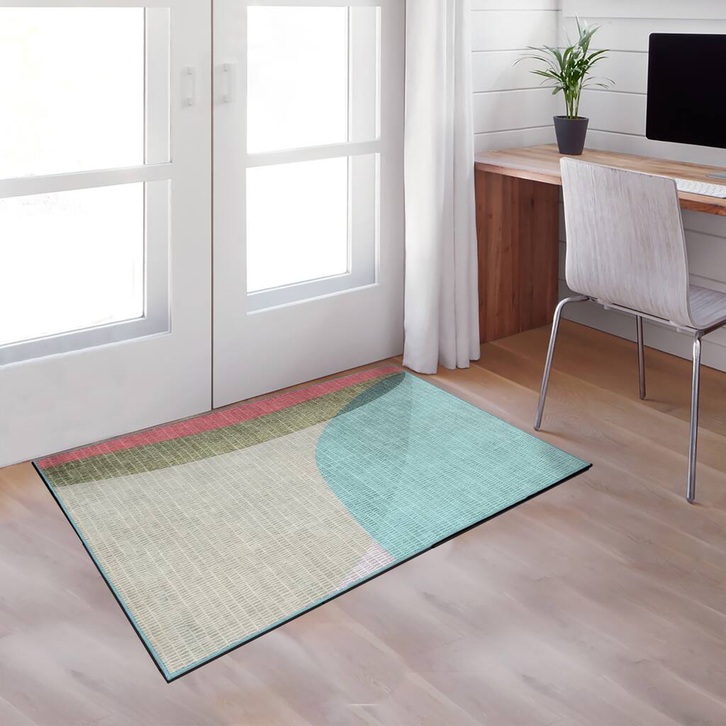 My Magic Carpet Machine Washable Rug Cove Green