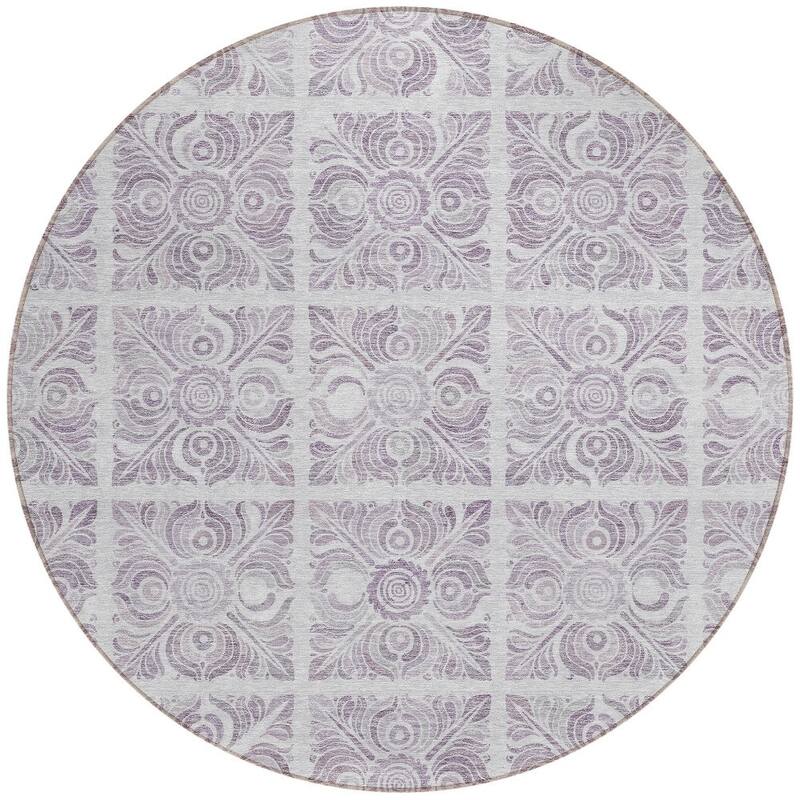 HomeRoots Medallion Transitional Rectangle Outdoor Rug