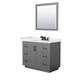 Option Dark Gray, Black Trim, White Quartz Top