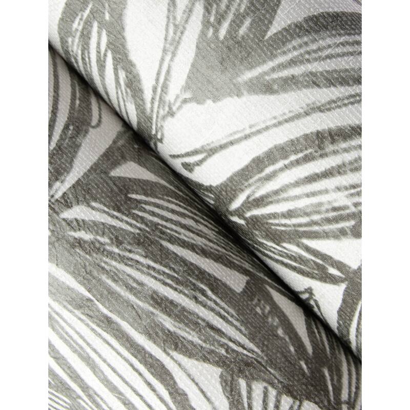 A-Street Prints Rhythmic Charcoal Leaf Wallpaper