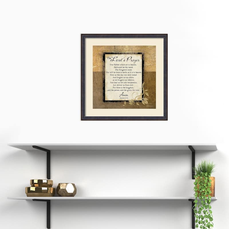 Framed Art Print 'The Lord's Prayer' by Jennifer Pugh 22 x 22-inch