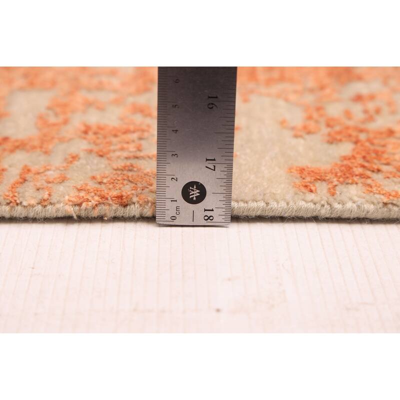 ECARPETGALLERY Hand-knotted Legacy Copper Silk, Wool Rug - 2'6 x 12'0