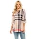 preview thumbnail 22 of 54, Haute Edition Women's Pattern and Solid 3/4 Roll Tab Sleeve Blouse Tunic Tops