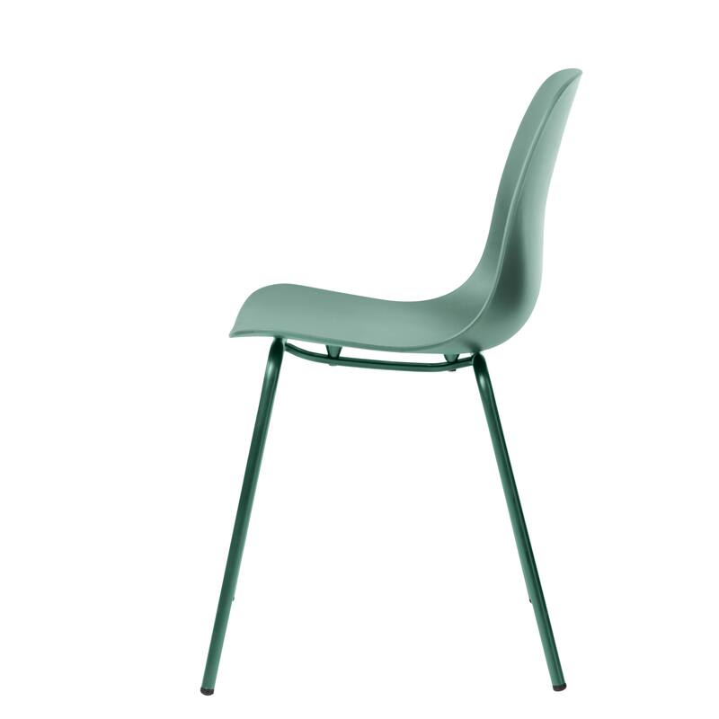 Rye Studio PVC Chairs with Matching Steel Legs, Set of 2