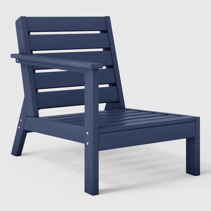 Polytrends Birchwood All Weather HDPE Outdoor Patio Deep Seating Left Arm Facing Chair