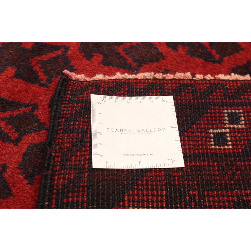 ECARPETGALLERY Hand-knotted Teimani Red Wool Rug - 3'3 x 6'5