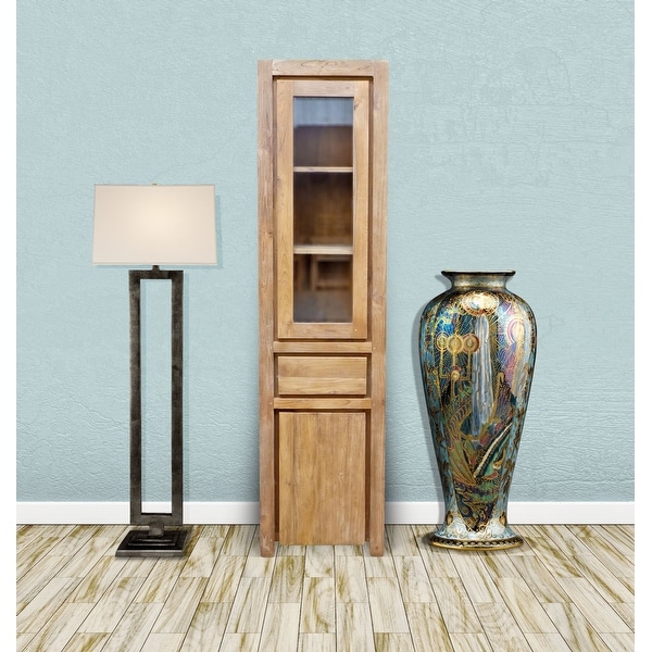 Chic Teak Recycled Teak Wood Solo Cupboard / Curio Cabinet. Opens flyout.