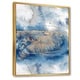 preview thumbnail 11 of 9, Designart "Abstract Classic Blue And Gold I" Modern Framed Canvas Wall Art Print