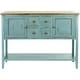 preview thumbnail 2 of 3, SAFAVIEH Brighton French Blue Finish Storage Sideboard - 45.7" x 15" x 34"