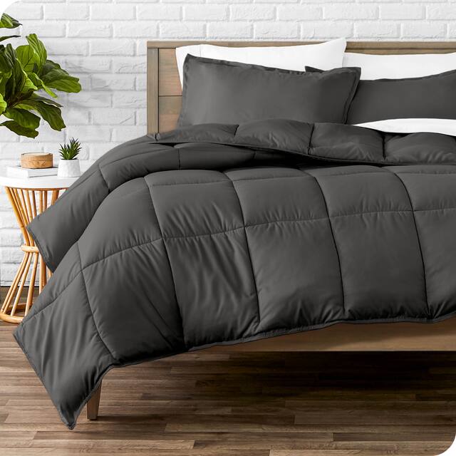 Bare Home Hypoallergenic Down Alternative Comforter Set - Twin - Twin XL - Grey