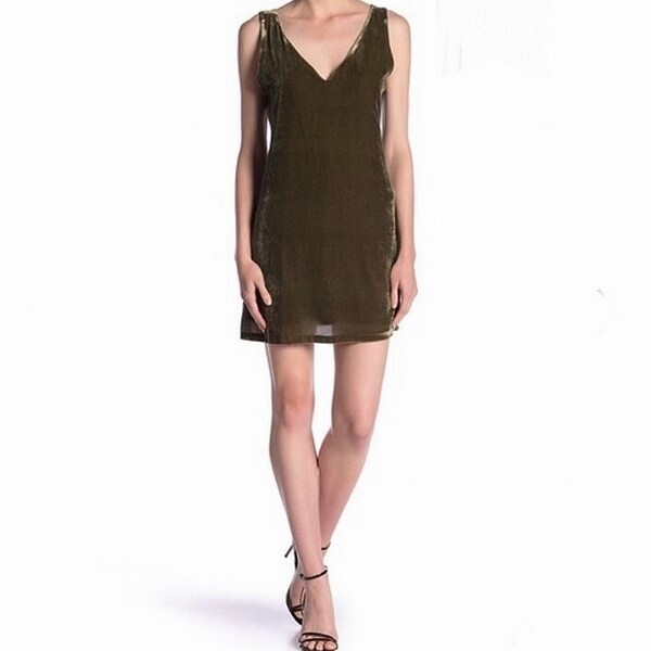 green velvet shift dress