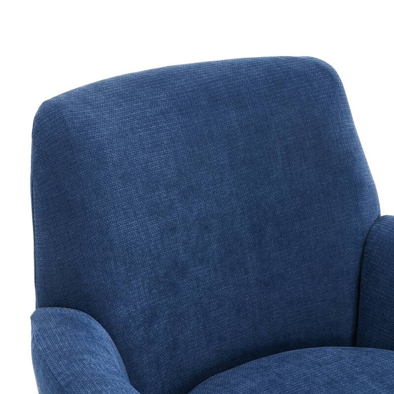 Modern Swivel Barrel Chair with Gold Stainless Steel Base