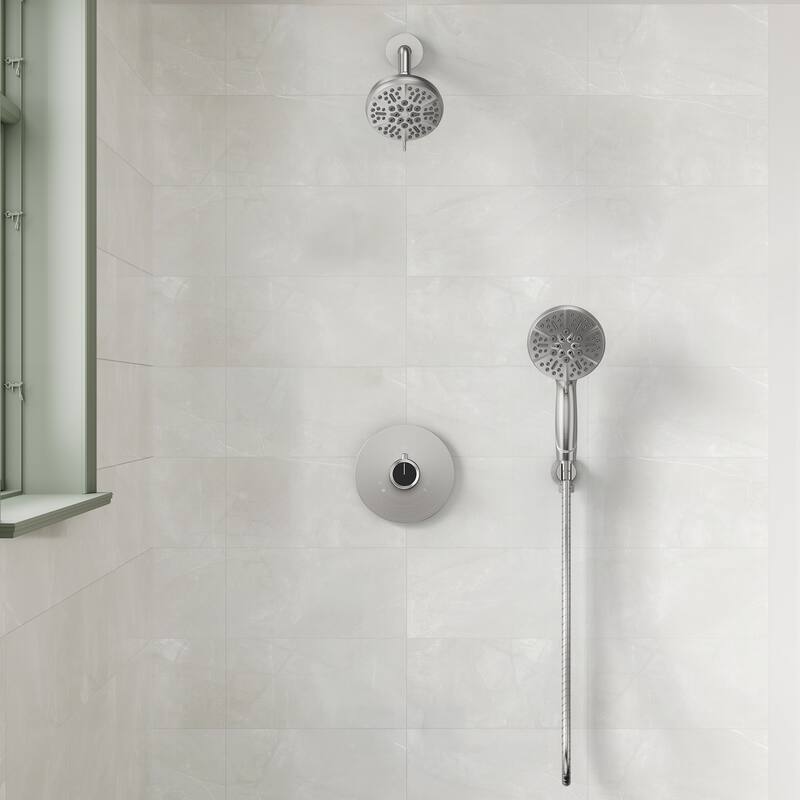 2-in-1 Shower Head and Handheld Combo with Solid Brass Valve