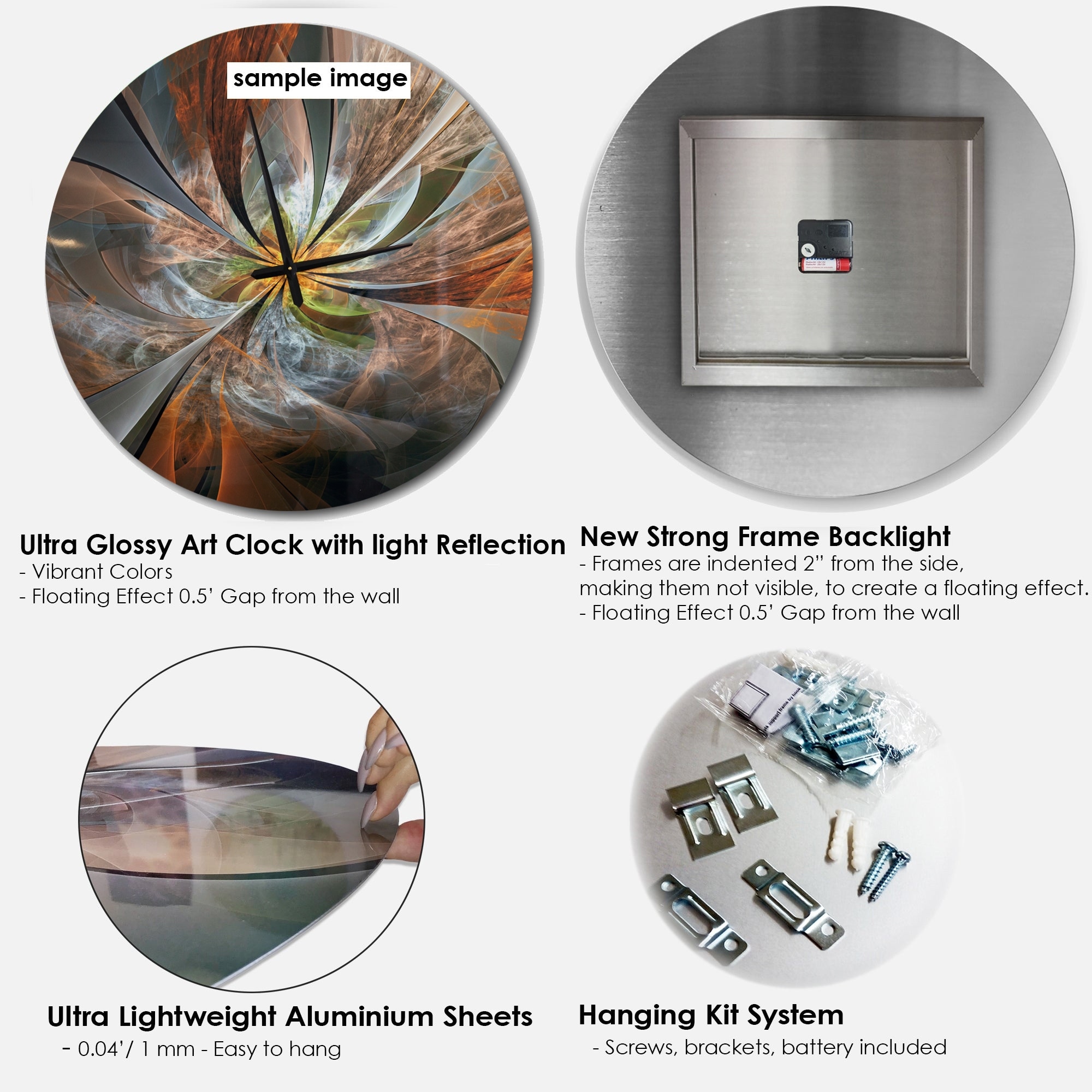 Designart 'Little Egret Bird' Farmhouse wall clock Bed Bath