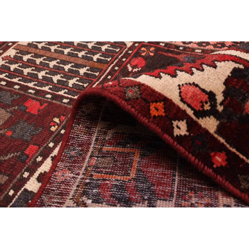 ECARPETGALLERY Hand-knotted Kayseri Vintage Dark Red Wool Rug - 6'8 x 10'3