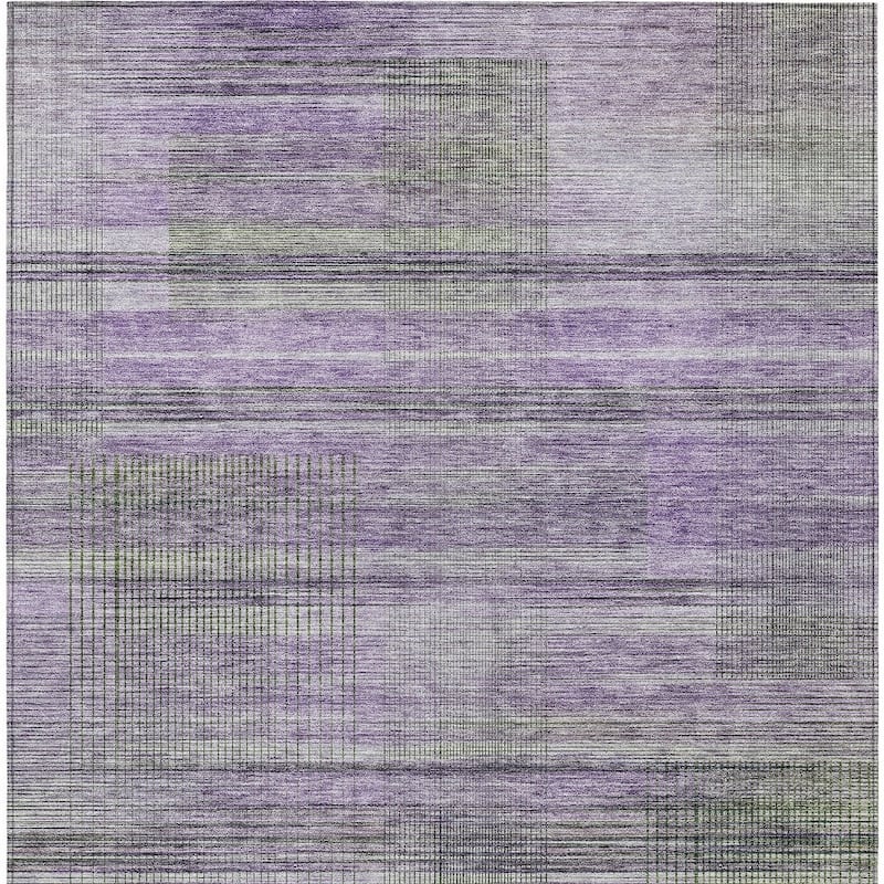 HomeRoots Striped Transitional Rectangle Outdoor Rug