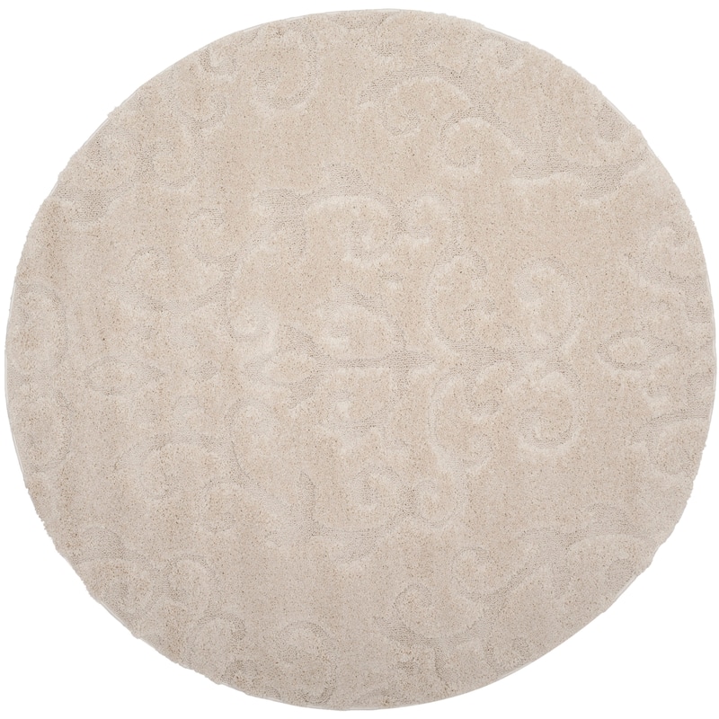 SAFAVIEH Florida Shag Valdemara Scroll Area 1.2-inch Thick Rug