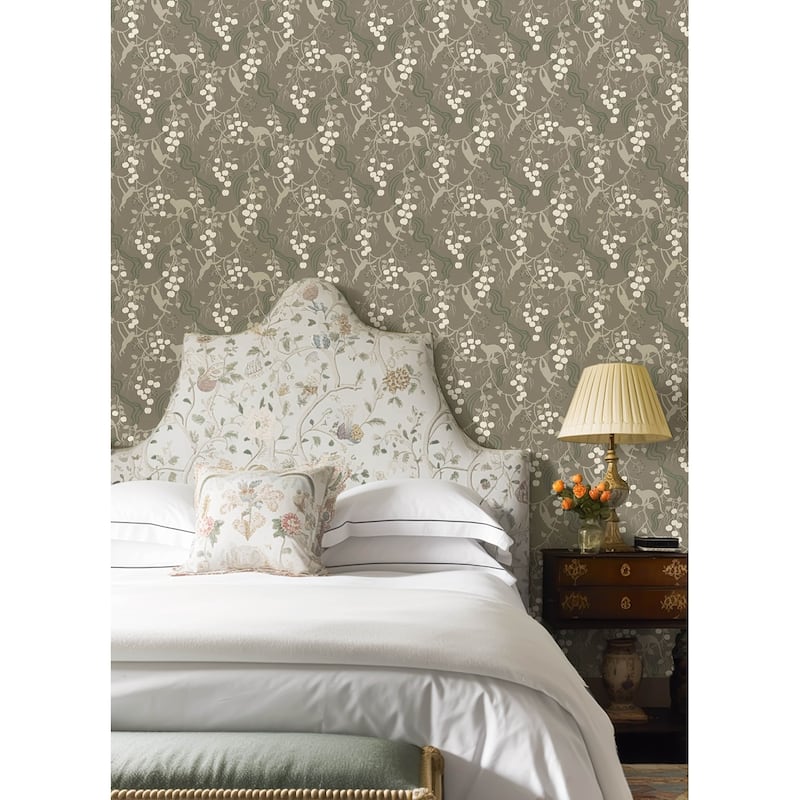 A-Street Prints Linden Stone Jungle Canopy Wallpaper
