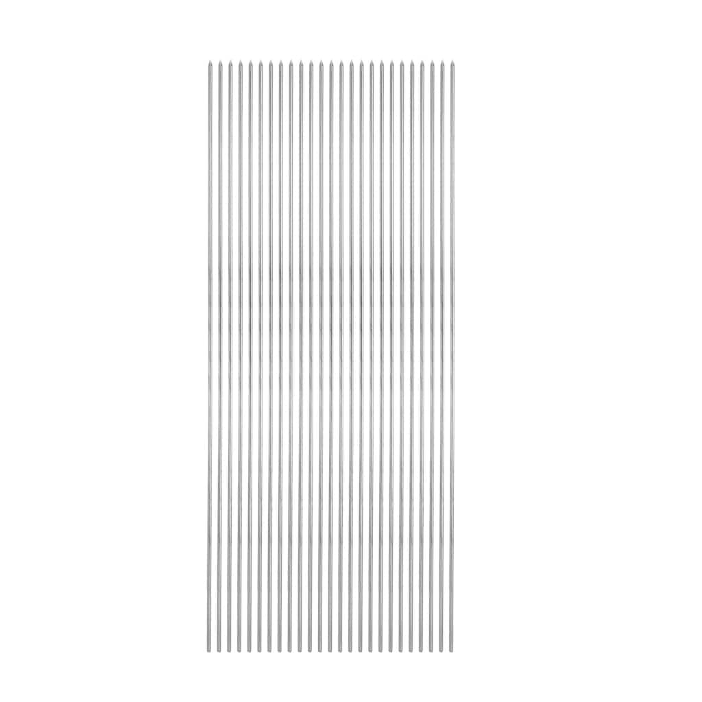 25pcs Kebob Skewers 33cm x 2.2mm Stainless Steel Round BBQ Grill Sticks - 33cm x 2.2mm