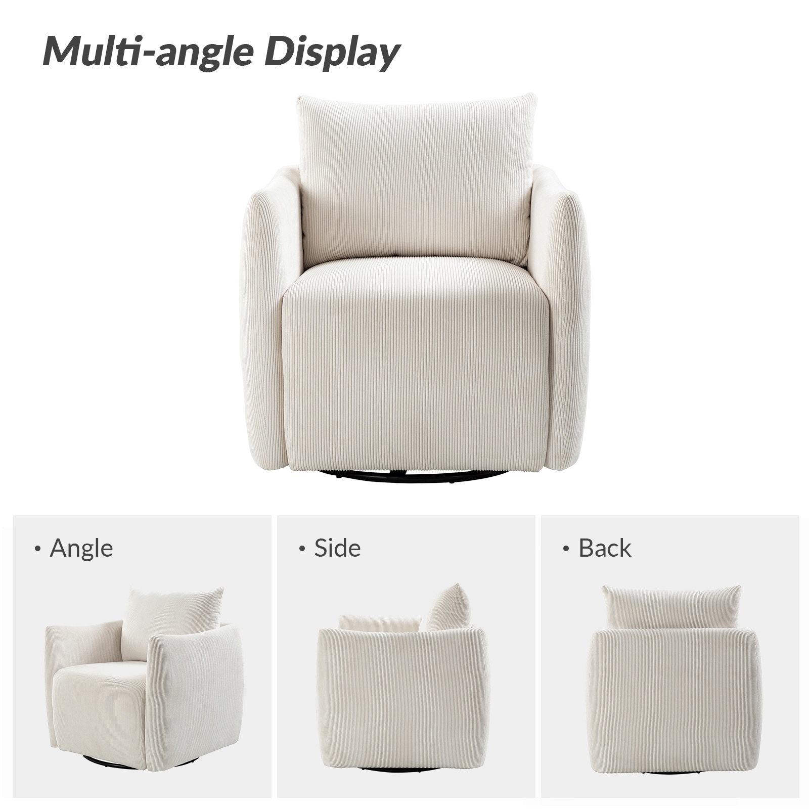Vanessa upholstered outlet swivel chair