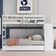 preview thumbnail 2 of 12, Twin over Twin Bunk Beds with Twin Trundle and Stairway Storage for Enhanced Space Utilization