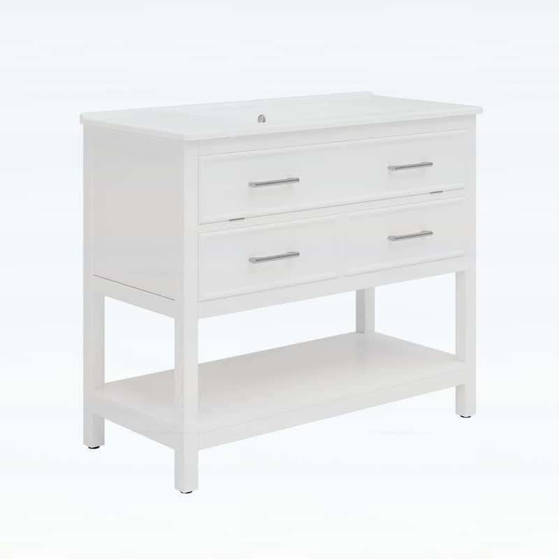 36 Inch Bathroom Vanity with Ceramic Sink