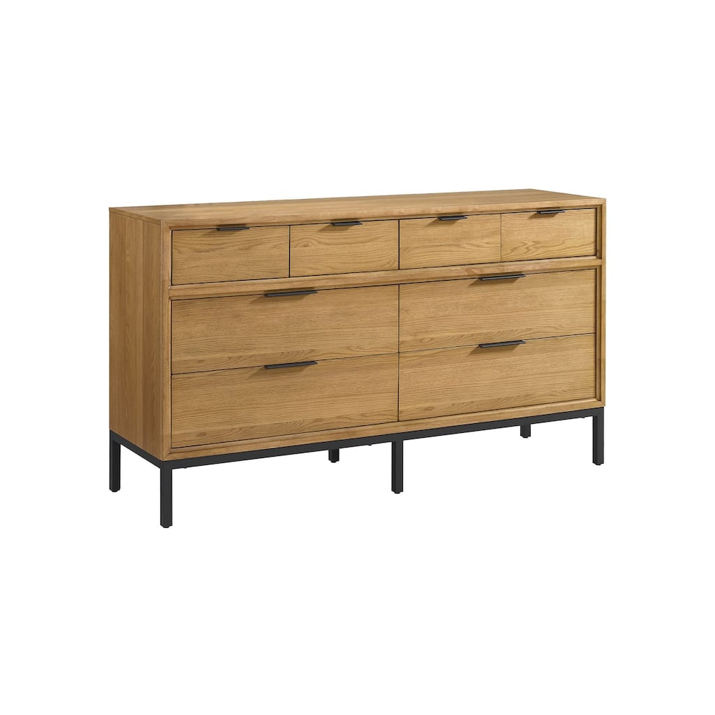 Newport 8-Drawer Dresser, Natural Oak