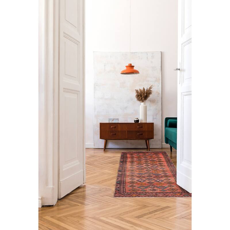 ECARPETGALLERY Hand-knotted Andelz Copper Wool Rug - 3'10 x 10'0