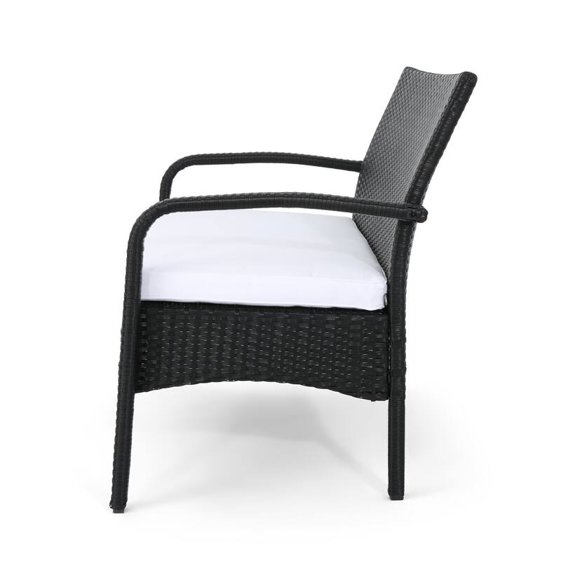 Cordoba Wicker/ Iron 8-piece Outdoor Chat Set with Cushions by Christopher Knight Home